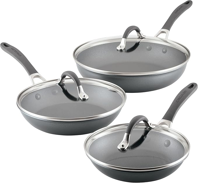 Circulon A1 Series with ScratchDefense Nonstick Induction Frying Pan Set by Circulon
