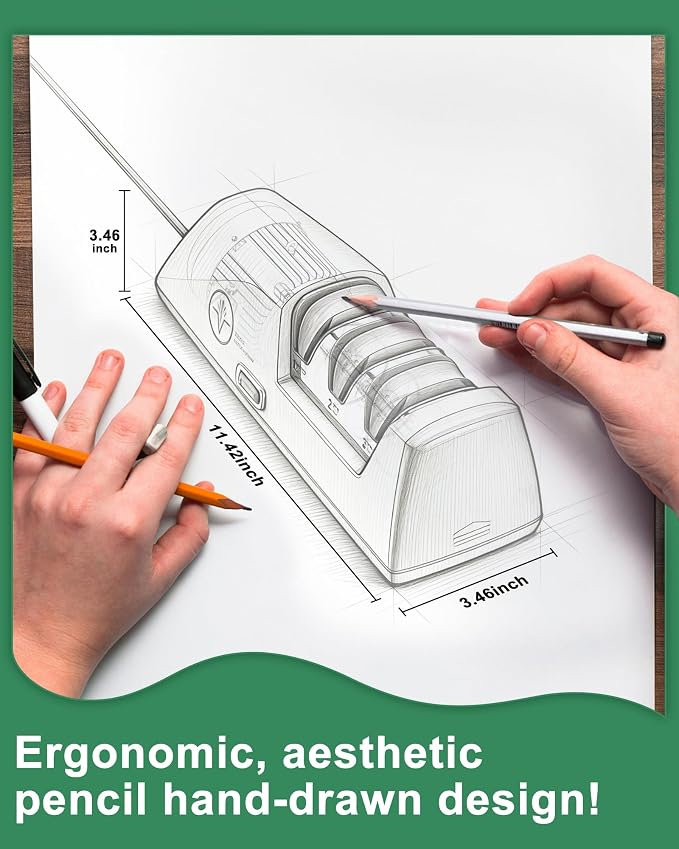 Electric Knife Sharpener with Replaceable Sharpening Head Easy to Change - Image 8