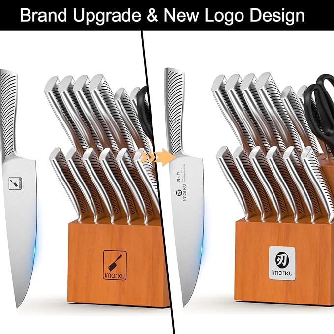 imarku Knife Set, 14 Piece Premium Kitchen Knife Block Set, Razor Sharp - Image 6