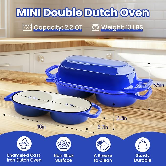 YONILL Mini Double Dutch Oven for Sourdough Bread Baking - Image 3