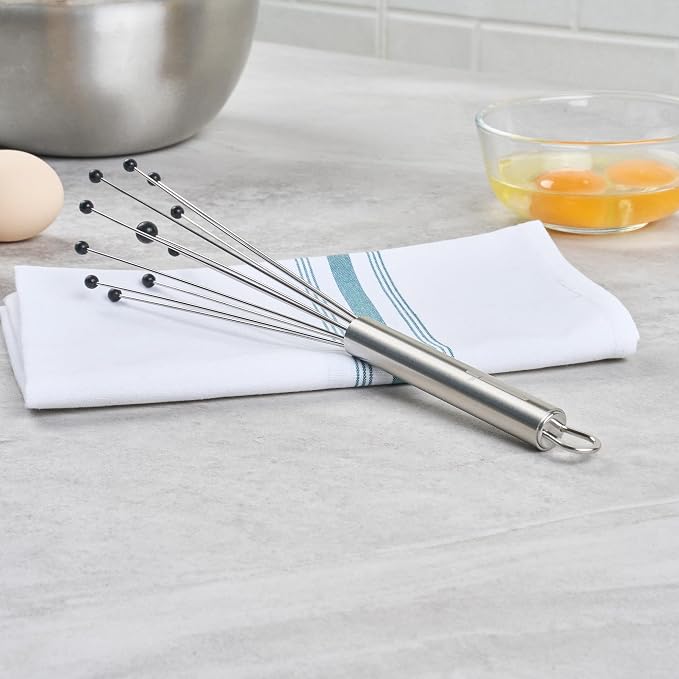 Restaurantware 10.5 in Stainless Steel Ball Whisk - Image 6