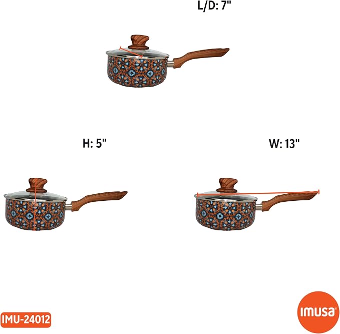 IMUSA 1.5 Quarts Talavera Nonstick Saucepan - Image 8