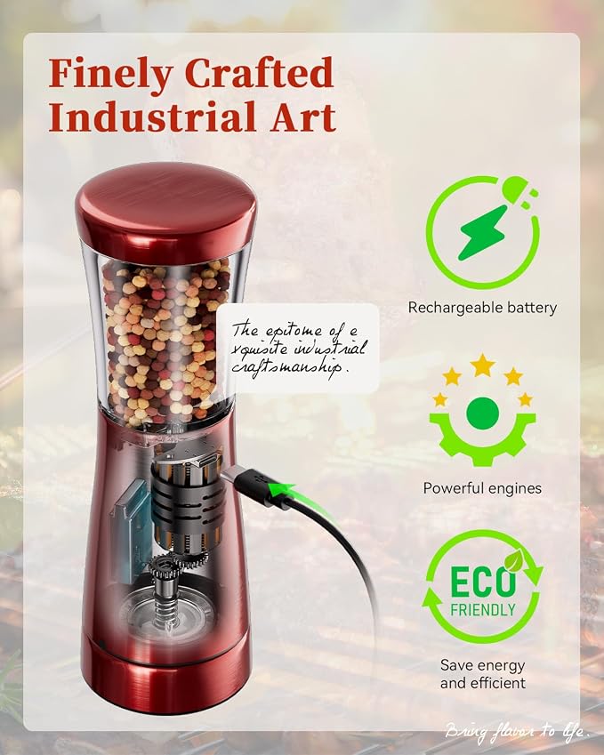 Electric Salt and Pepper Grinder Set - Image 4