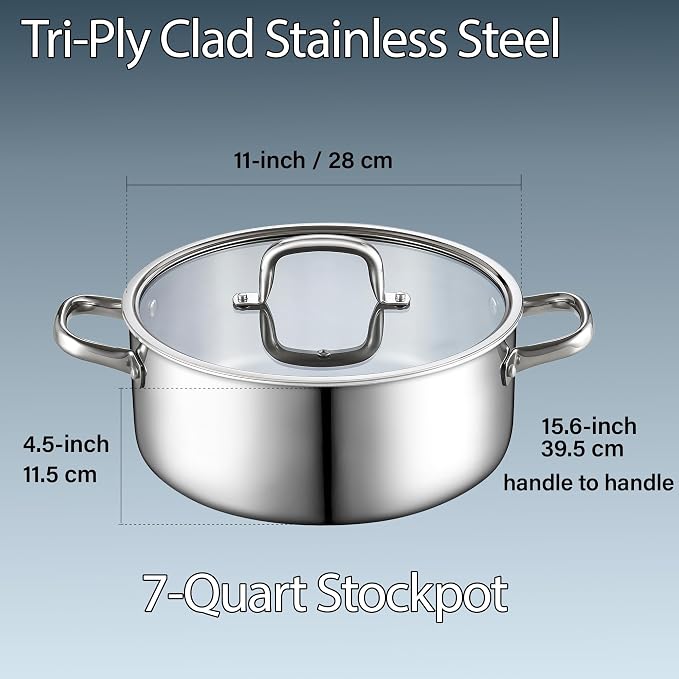 Cook N Home Stainless Steel Stockpot - Image 8