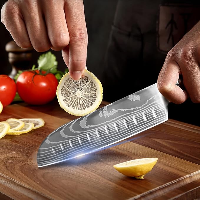 7-Piece Kitchen Knife Set with Magnetic Block - Image 6