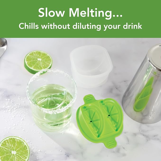 Tovolo Lime Wedge Ice Mold 2 Pack Fun Cocktail Ice Molds - Image 2