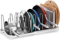 EVERIE Adjustable Bakeware Organizer Pot Lid Holder Rack by EVERIE
