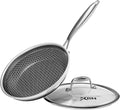 Frying Pan Nonstick With Lid, 8 Inch Non Stick Induction Cookware, Stainless by XBM