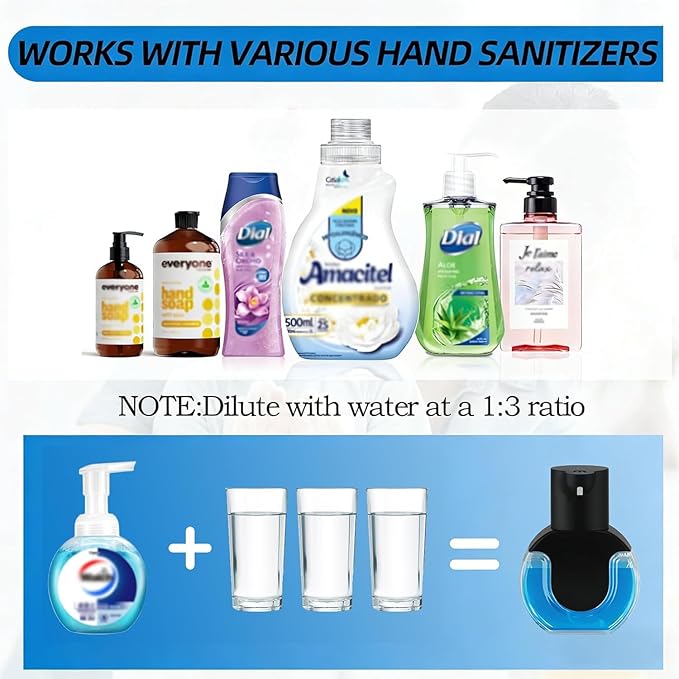 2Pack Automatic Soap Dispenser Touchless, Rechargeable Foaming Soap Dispenser - Image 3