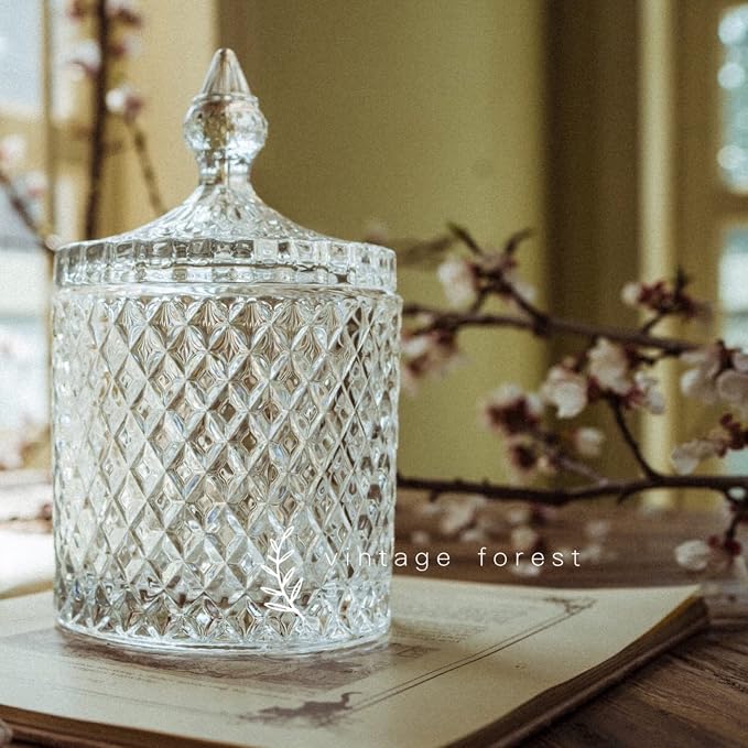 rejomiik Qtip Holder Glass Apothecary Jars - Image 6