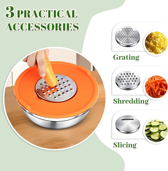 8PCS Mixing Bowls with Lids Set - Image 3