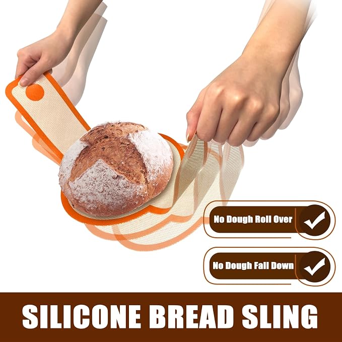 Silicone Bread Sling for Dutch Oven, Non-Stick & Easy to Clean Baking Mat Set - Image 5