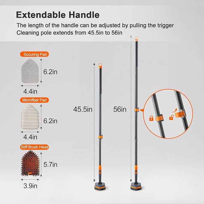 CLEANHOME Tile Tub Scrubber Brush - Image 2
