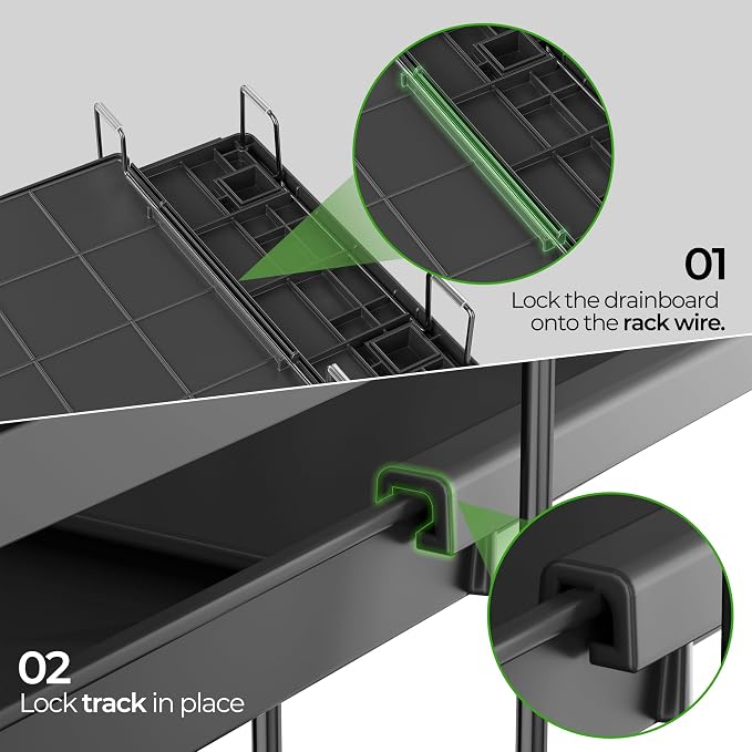Large Dish Drying Rack, Expandable Dish Rack, Stainless Steel Dish Racks - Image 9