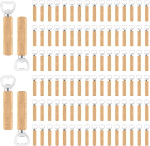 100 Pcs Wooden Bottle Opener by Yugada