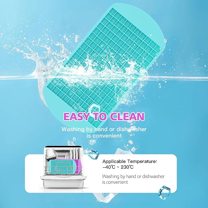 Silicone Ice Cube Tray, 160 Mini Crushed Ice Cube Molds Easy Release Small Ice - Image 5