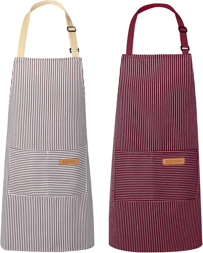 VALOME 2 Pack Kitchen Aprons, Apron by VALOME
