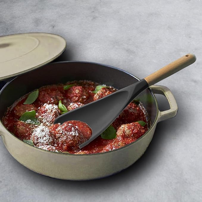 VOVOLY Cooking Spoon for Nonstick Cookingwares, Silicone Spoon Spoon for Mixing - Image 5