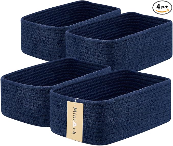 MiniArk Small Storage Baskets for Organizing | Closet Organizer Bins | Shelf by MiniArkStorageBasketsHome