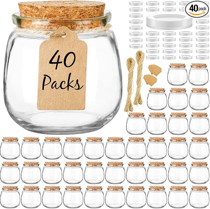 Syntic 40 Pack Small Glass Jars by Syntic