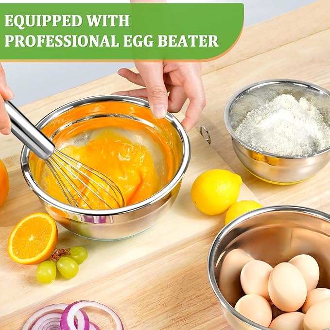 Mixing Bowls with Lids Set, Meal Storage - Image 4