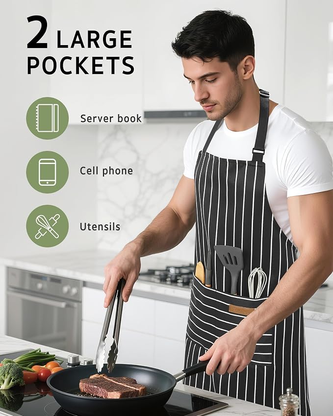 Syntus Chef Apron for Men Women Kitchen Cooking Apron - Image 6