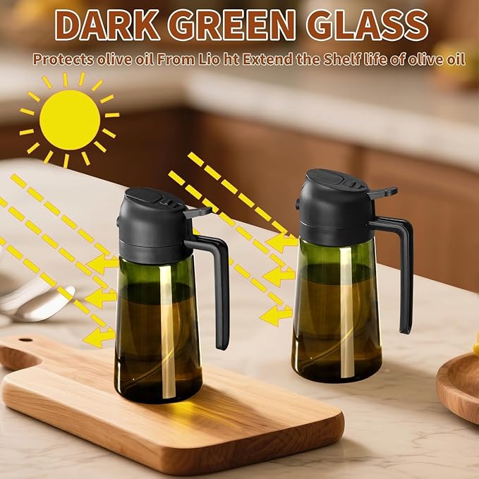 SWEET VIEW - Olive Oil Sprayer for Cooking, 16oz/470ml Glass Light-Proof Oil - Image 7