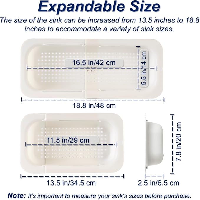 Extendable Sink Colander Strainer Basket - Image 2