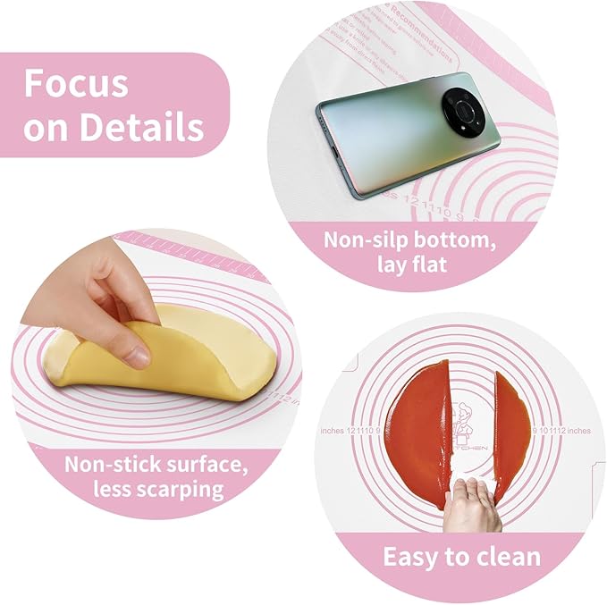 Non-stick Silicone Pastry Mat, Silicone Baking Mat - Image 5