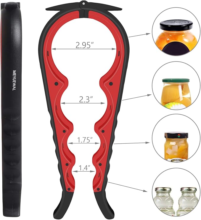 Jar Opener Bottle Opener for Weak Hands, 5 in 1 Multi Function Can Opener - Image 2