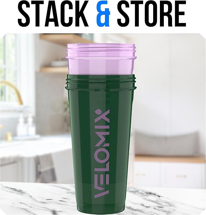 VELOMIX -2 Pack- 28 oz Protein Shaker Bottles - Image 6