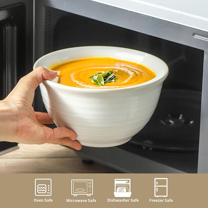 Hasense Soup Bowls, 40 Ounce Large Cereal Bowls - Image 4