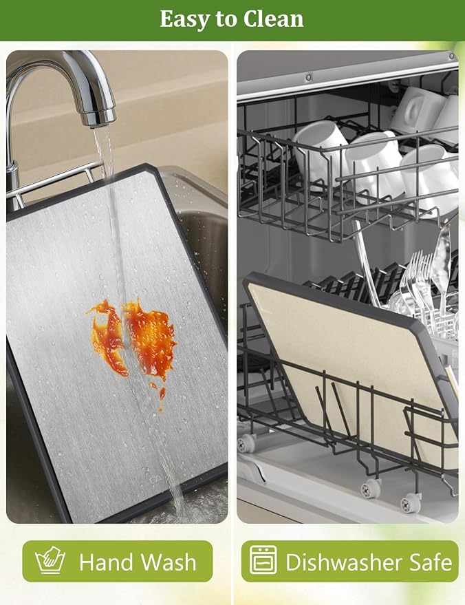 Titanium Cutting Boards for Kitchen, 2 in 1 Non Toxic Cutting Board, Food-Grade - Image 4