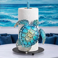 Sea ​​Turtle Paper Towel Holder Green Metal Paper Towel Holder Large Decorative by Yiyiring