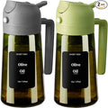 SWEET VIEW 2PCS Olive Oil Dispenser and Oil Sprayer – 16oz/470ml Glass by SWEETVIEW