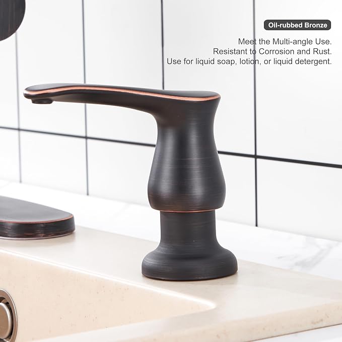 GAGALIFE Kitchen Sink Soap Dispenser Oil Rubbed Bronze, Under Sink Soap - Image 6