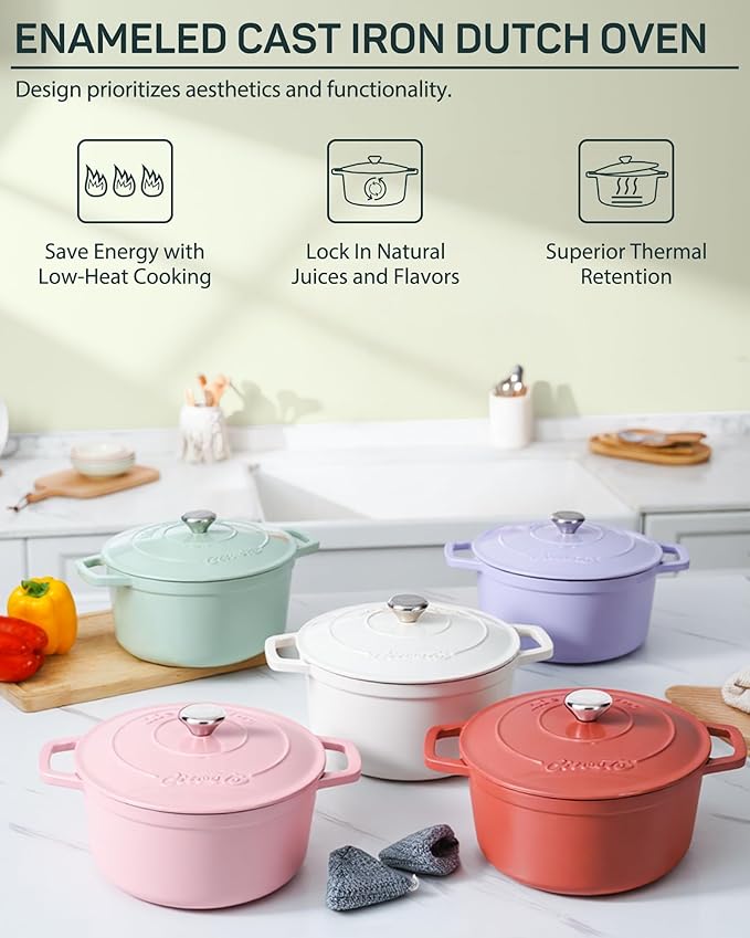 Ciwete 6 QT Dutch Oven Pot - Image 4