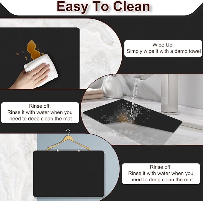 BLESWIN Dish Drying Mat for Kitchen, Coffee Station Mats - Image 4