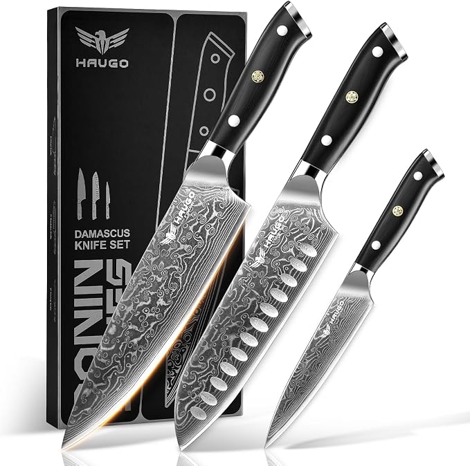 Damascus Knife Set by Haugo