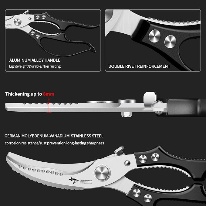 MAD SHARK Professional Heavy Duty Poultry Shears - Image 6