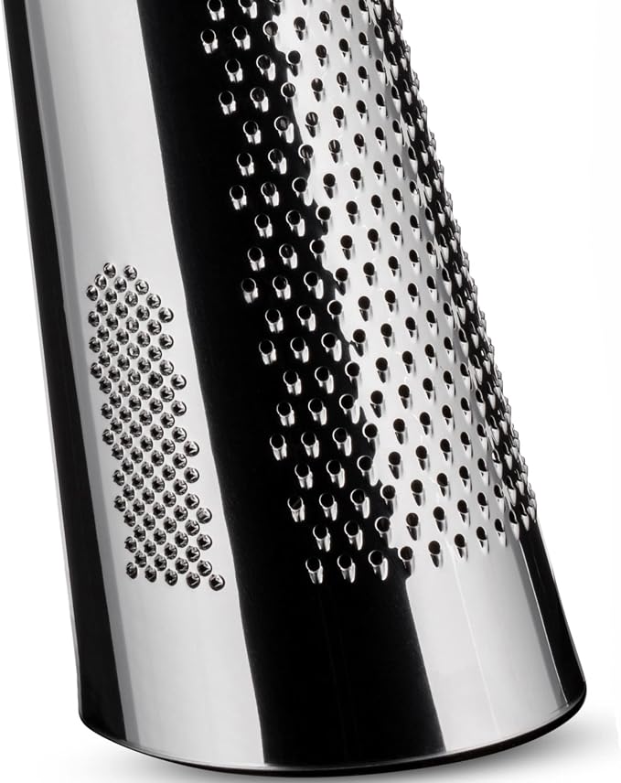 Alessi "Todo" Giant Cheese And Nutmeg Grater in Steel And Wood - Image 5