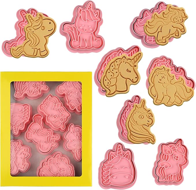 8 Piece Unicorn Cookie Cutter Set by Sakolla