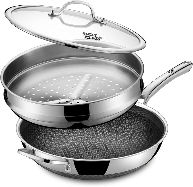 DOTCLAD 13 Inch Hybrid Stainless Steel Wok by DOTCLAD