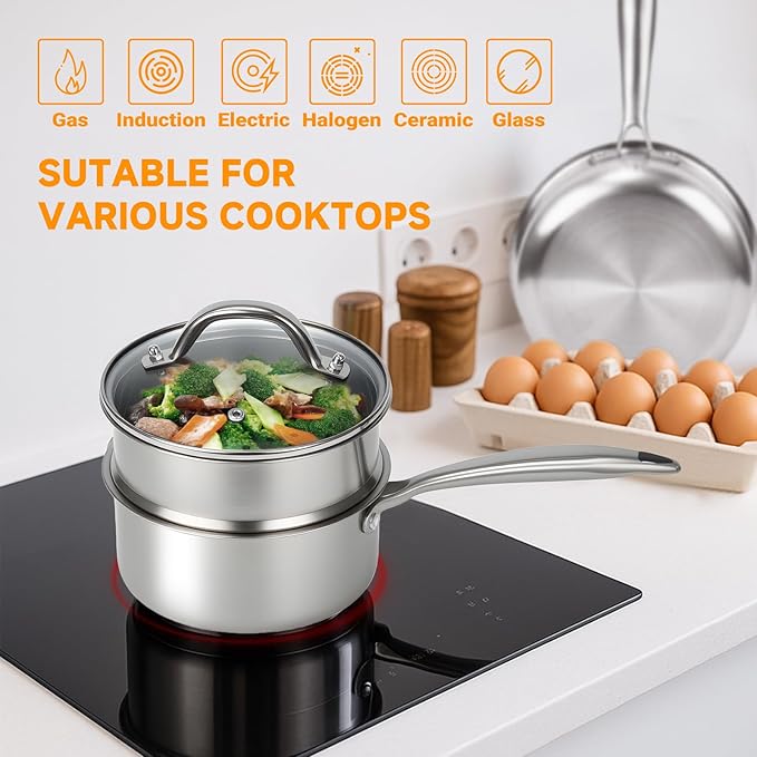 Ohtomber Tri-Ply Steamer for Cooking - Image 4