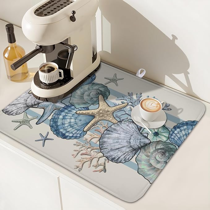 Nautical Coastal Dish Drying Mat - Image 6