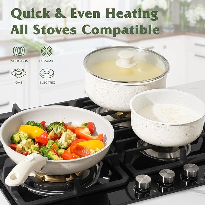 SODAY 18 Pcs Pots and Pans Set Non Stick, Cookware Sets - Image 5