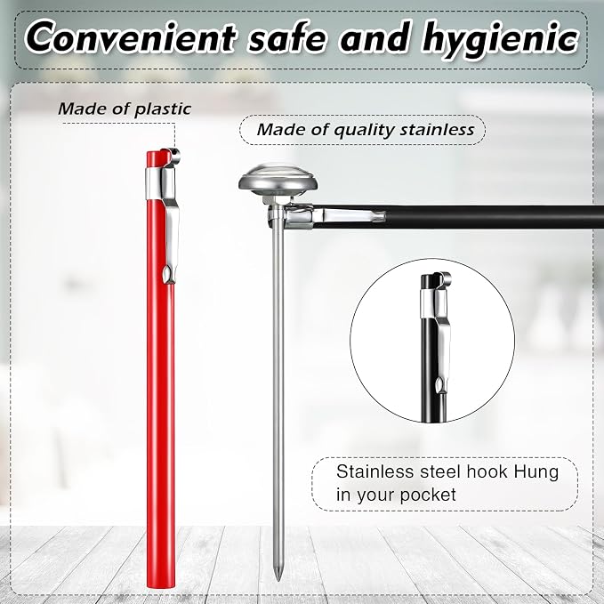 Xuhal 6 Pcs Stainless Steel Kitchen Thermometer - Image 3
