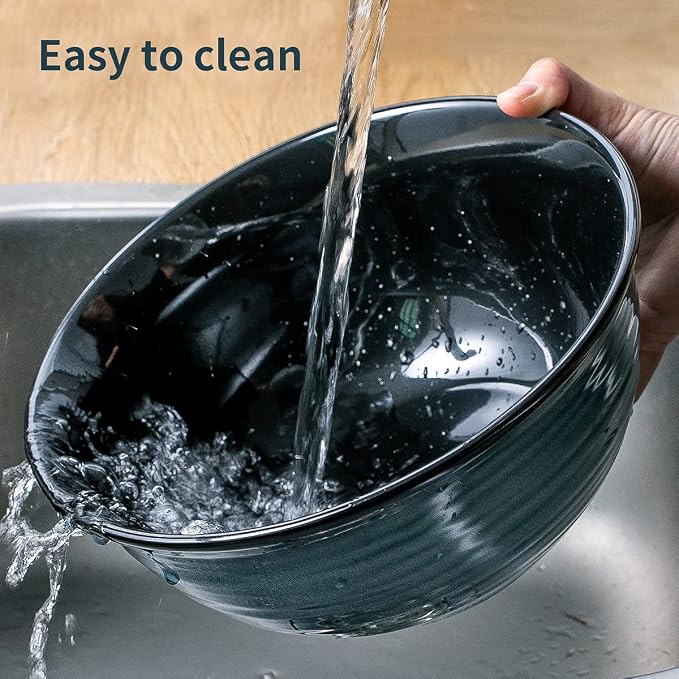 HASENSE Ceramic Serving Bowls, 9 Inch Large Salad Bowls - Image 7