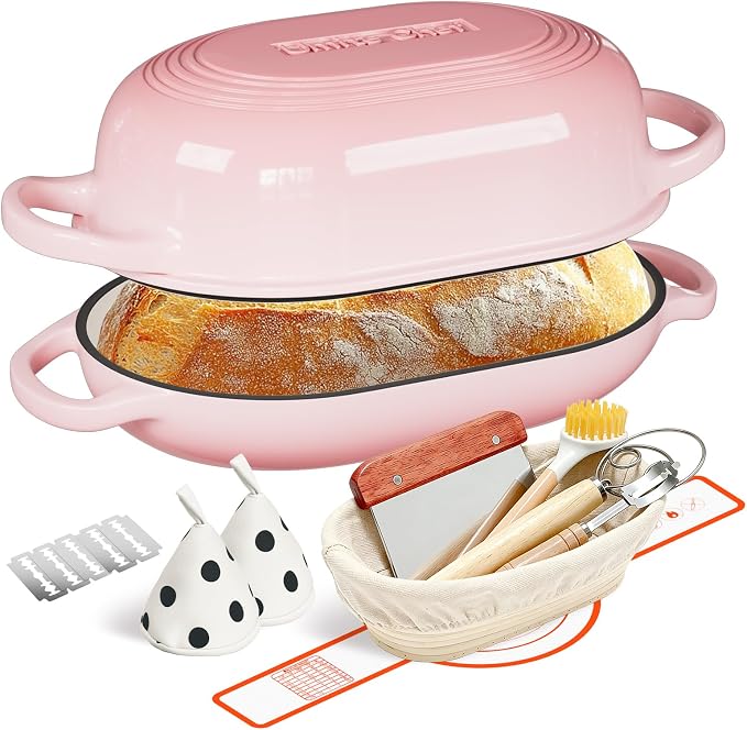 Enameled Cast Iron Sourdough Bread Oven, Dutch Oven by UmiteChef