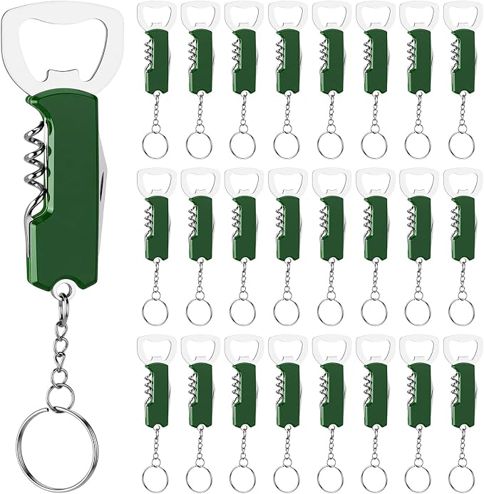 Ziliny 24 Pcs Bottle Opener Keychain Bulk Wine Bottle Beer Opener Keychain by Ziliny